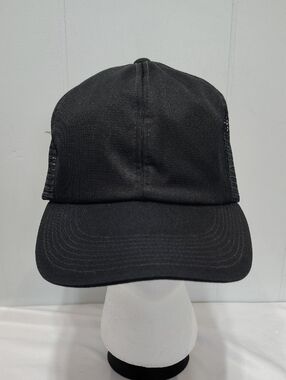Vintage Y2K Kmart Blank Plain Black Trucker Hat Mesh Back Snapback Cap OSFM